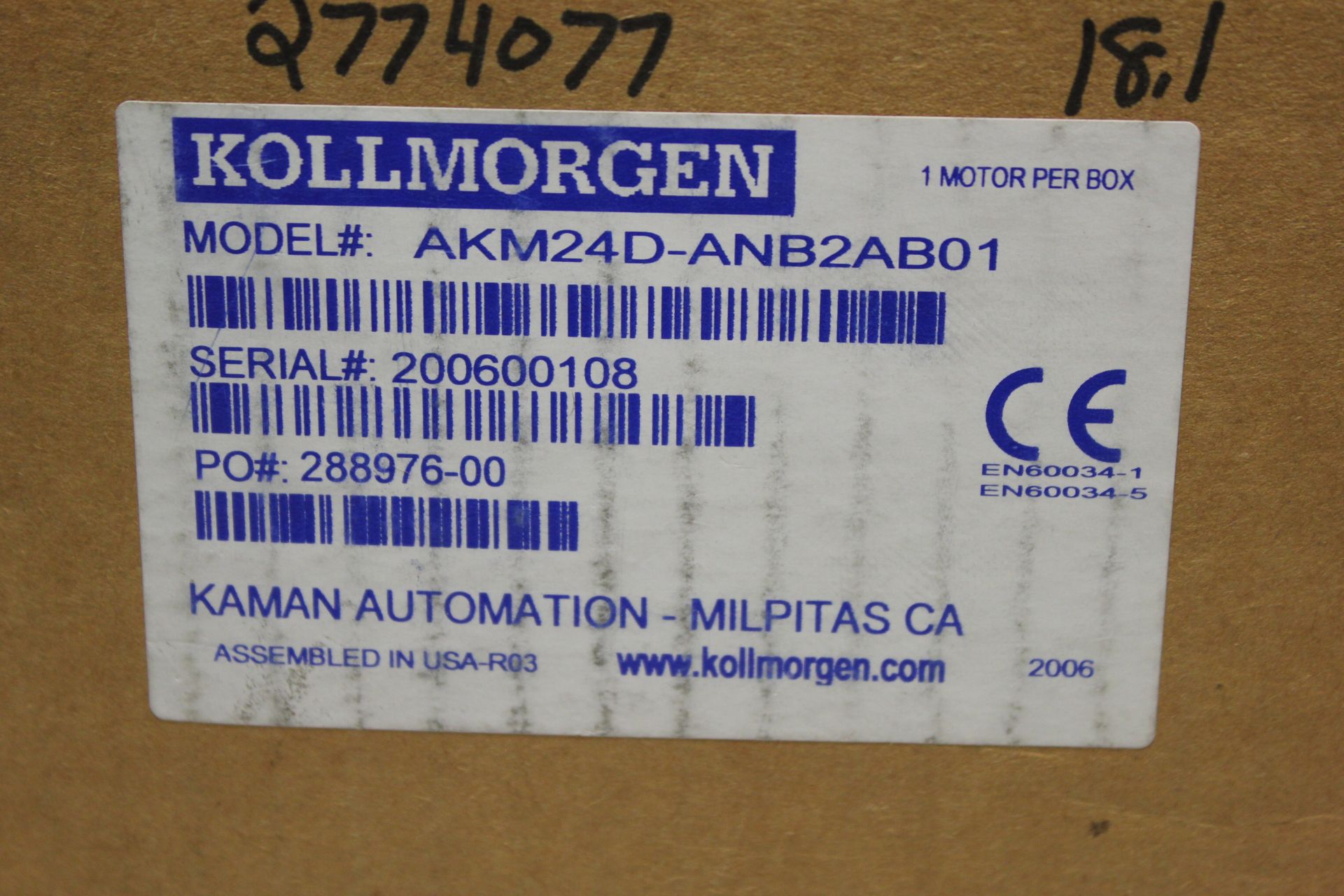 NEW KOLLMORGEN SERVO MOTOR - Image 2 of 3