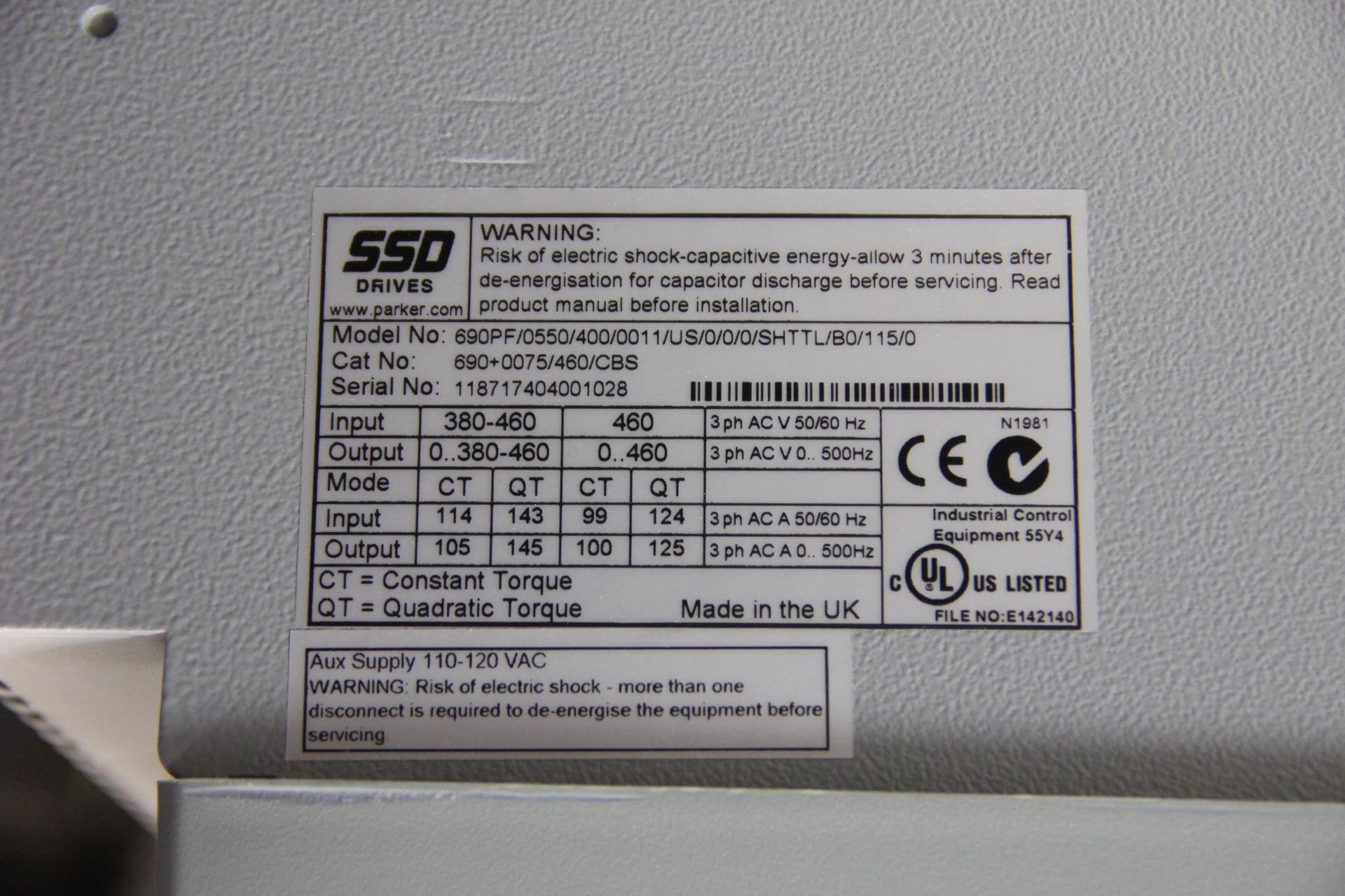 PARKER SSD 75HP AC DRIVE - Image 13 of 13