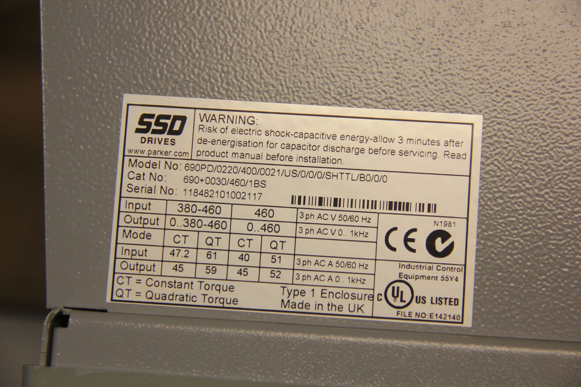 PARKER SSD 30HP AC DRIVE - Image 10 of 10
