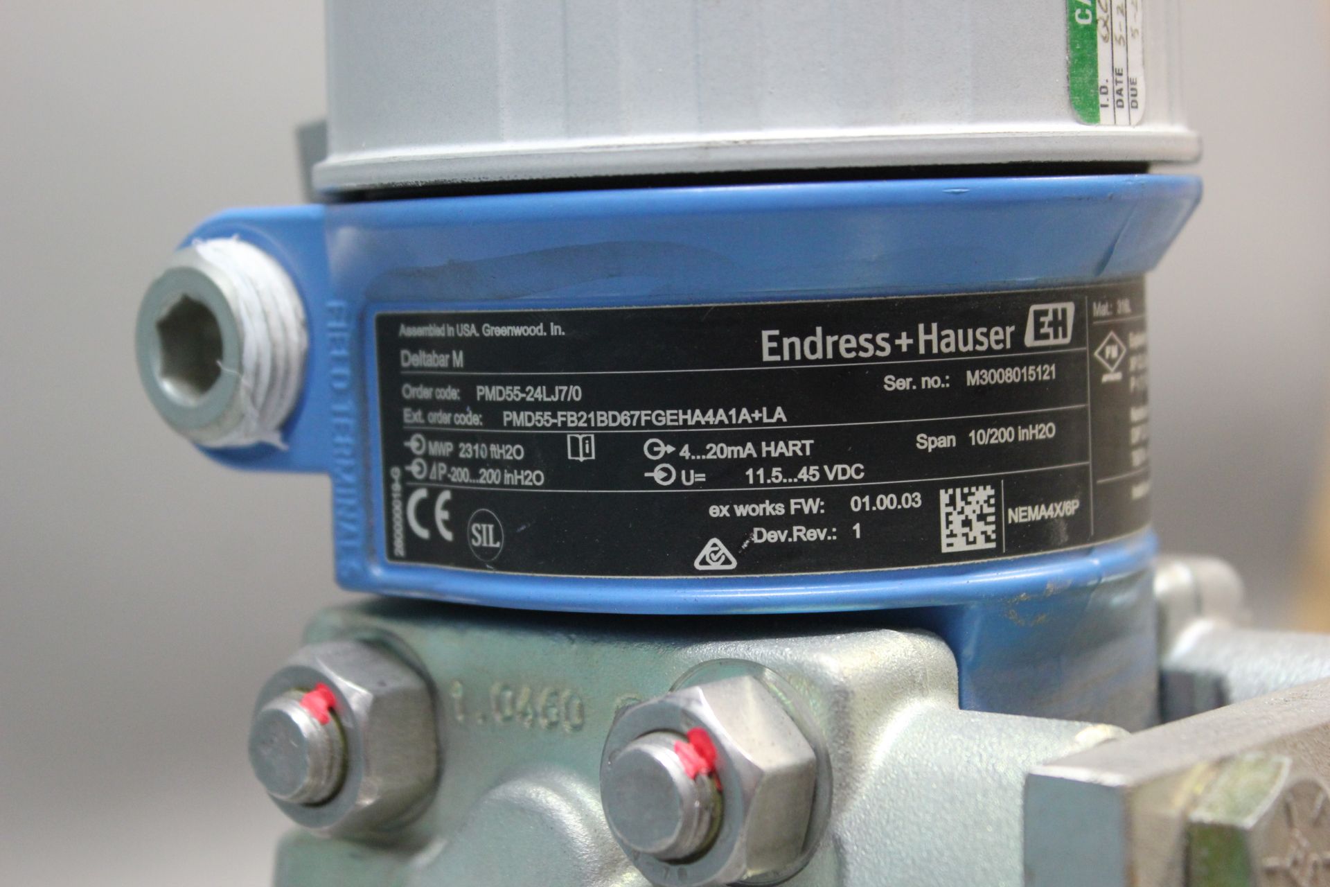 ENDRESS HAUSER DIFFERENTIAL PRESSURE TRANSMITTER - Image 3 of 7
