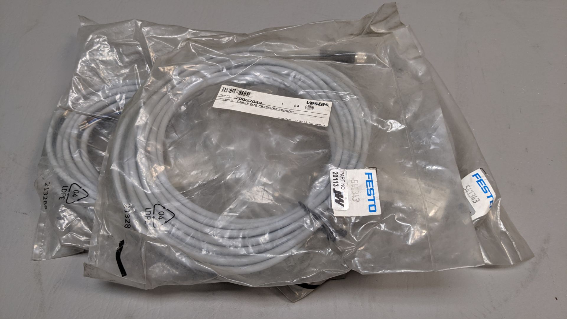 LOT OF NEW FESTO SENSOR CABLE ASSEMBLIES