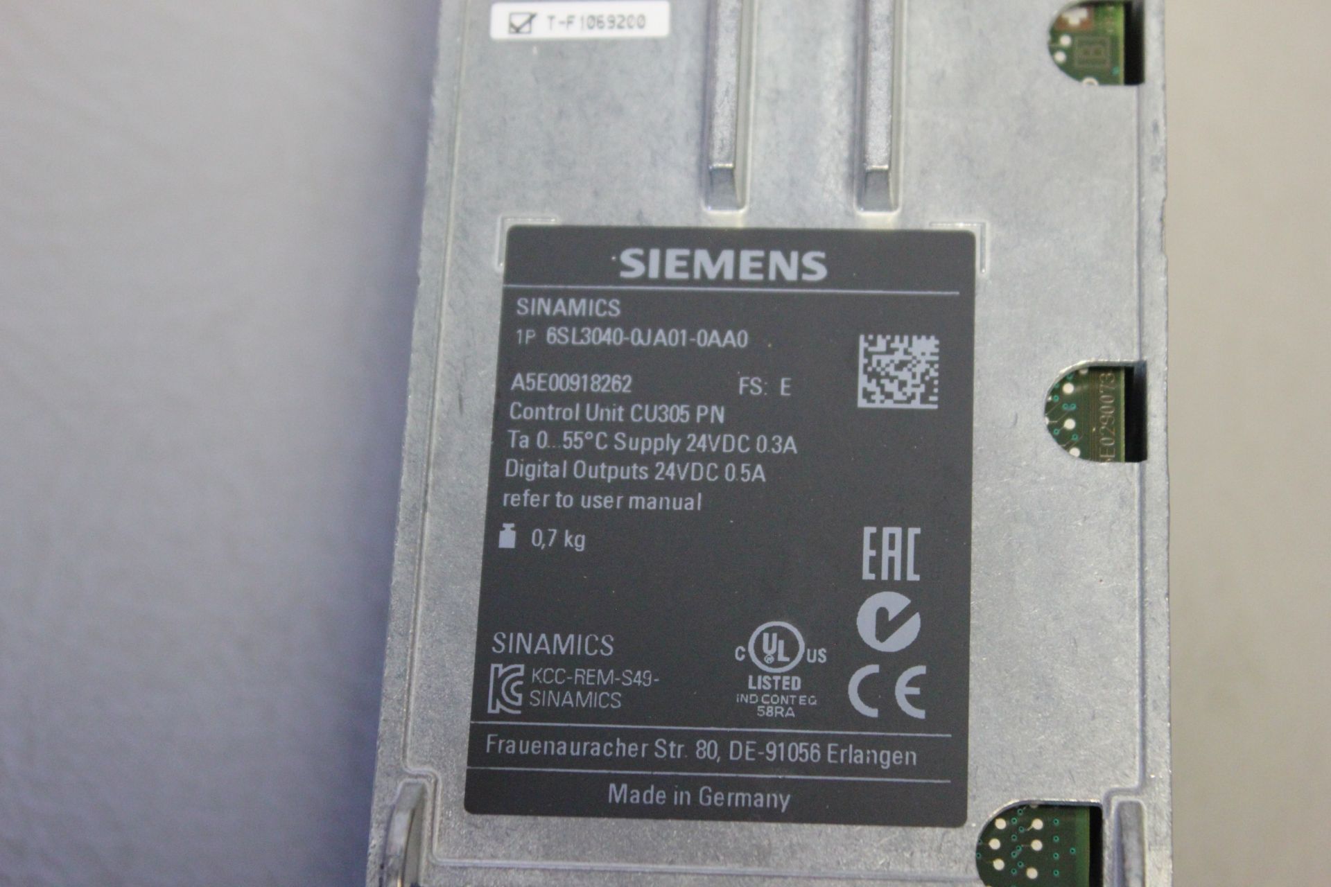 UNUSED SIEMENS SINAMICS CONTROL UNIT - Image 4 of 5