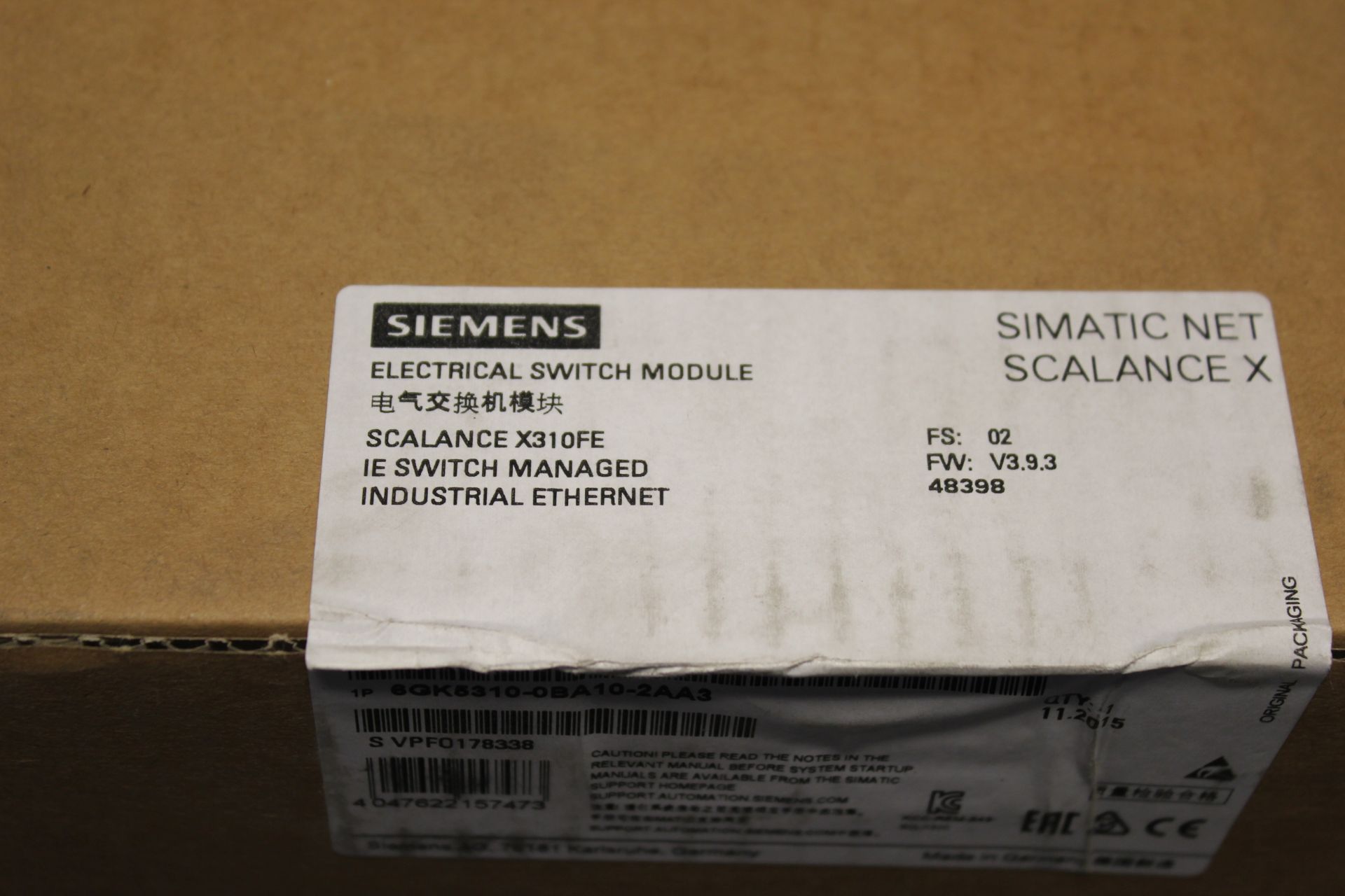 NEW SIEMENS SCALANCE X ELECTRICAL SWITCH MODULE - Image 2 of 3