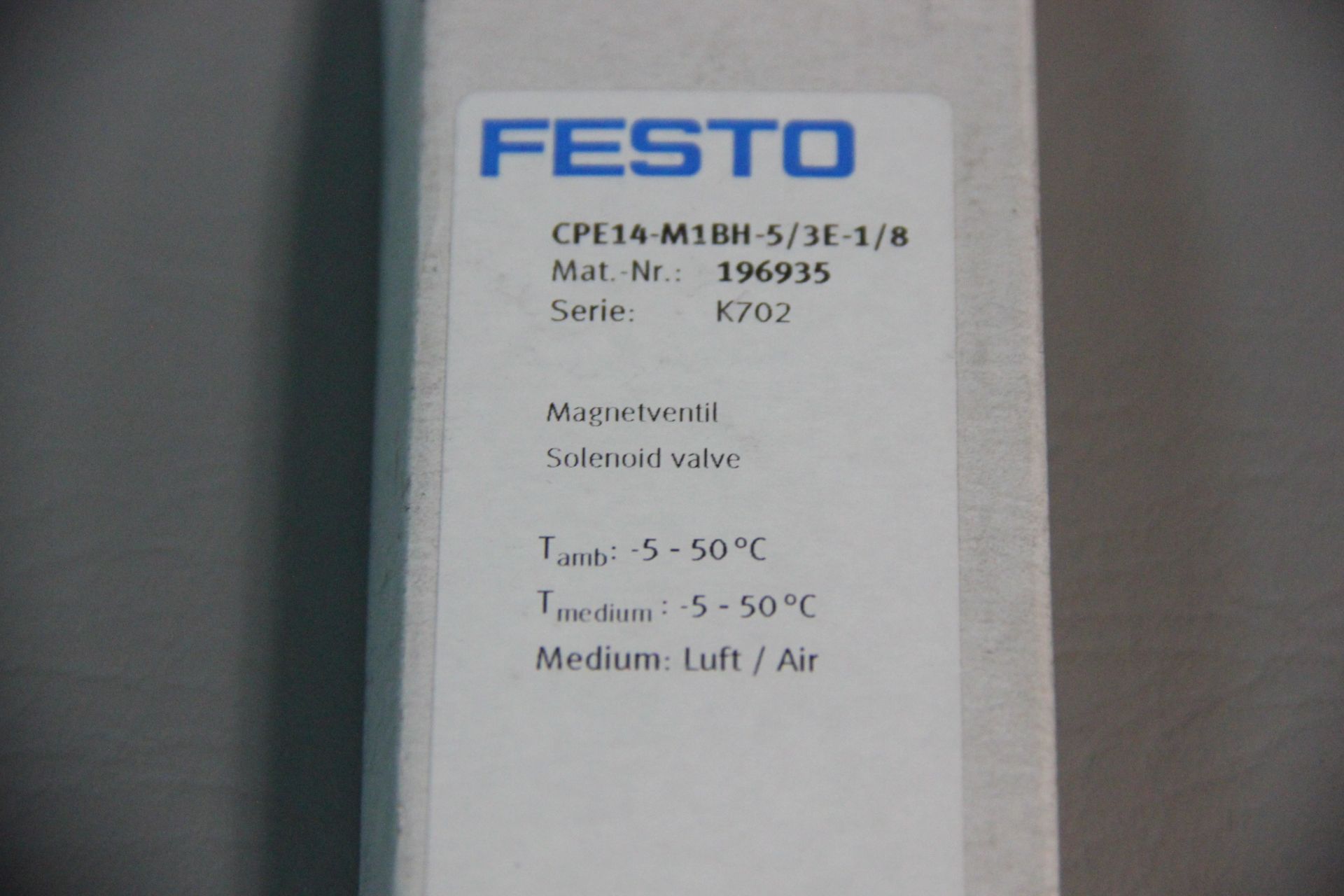 NEW FESTO SOLENOID VALVE - Image 2 of 3