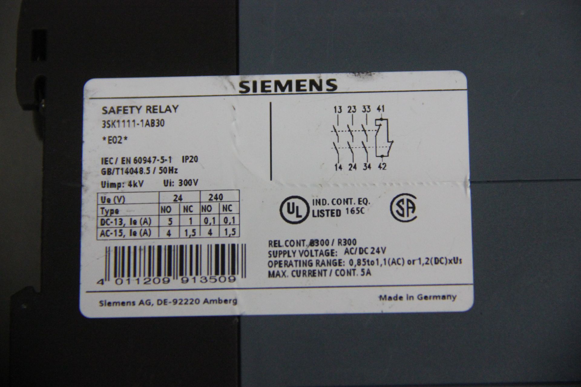SIEMENS SAFETY RELAY - Image 3 of 3