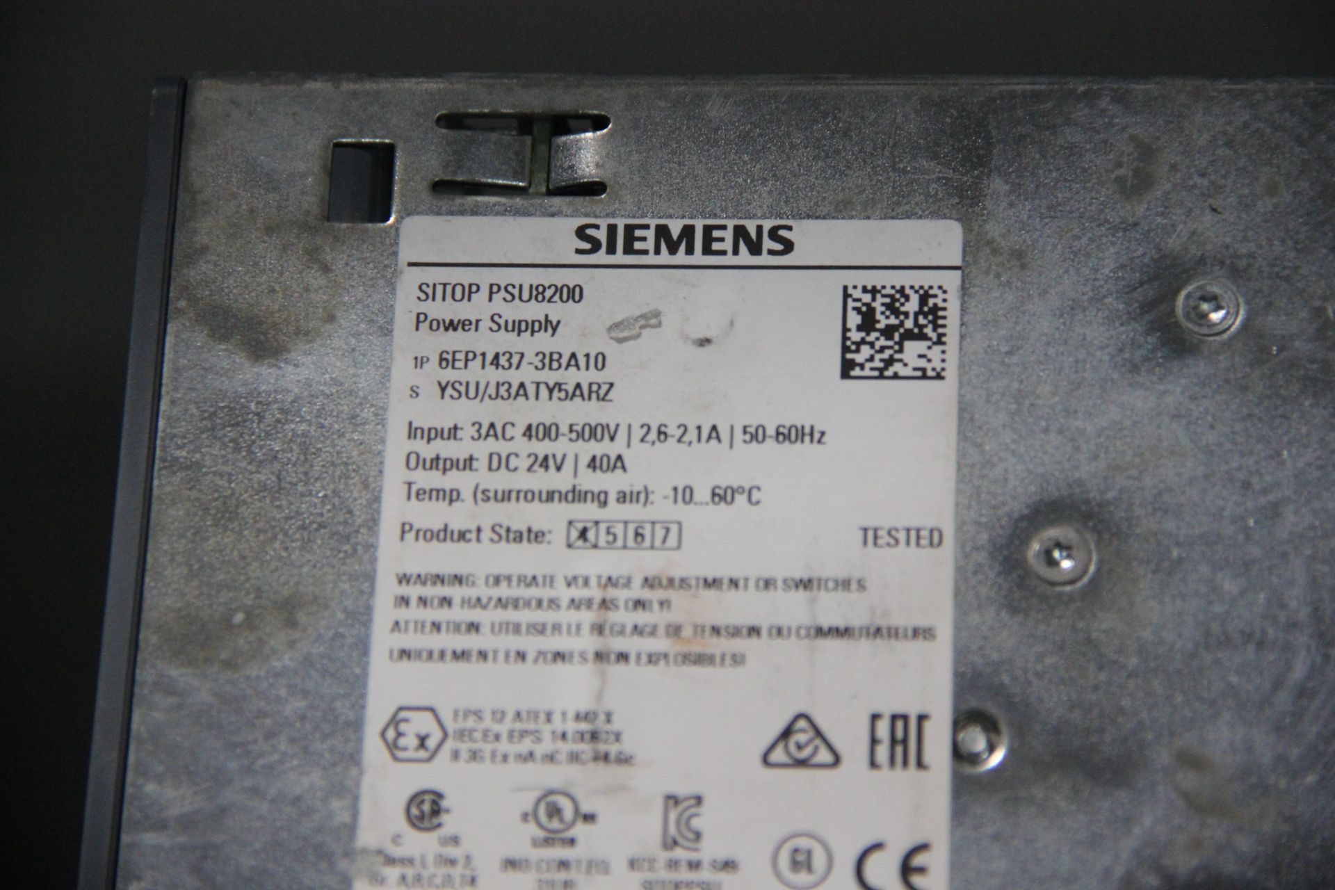 SIEMENS SITOP PSU8200 AUTOMATION POWER SUPPLY - Image 2 of 2