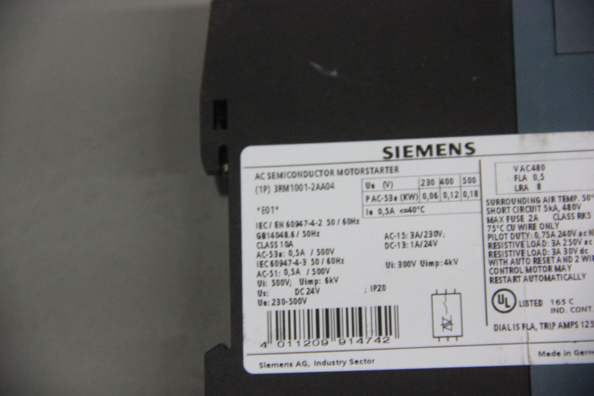 SIEMENS AC SEMICONDUCTOR MOTOR STARTER - Image 2 of 2