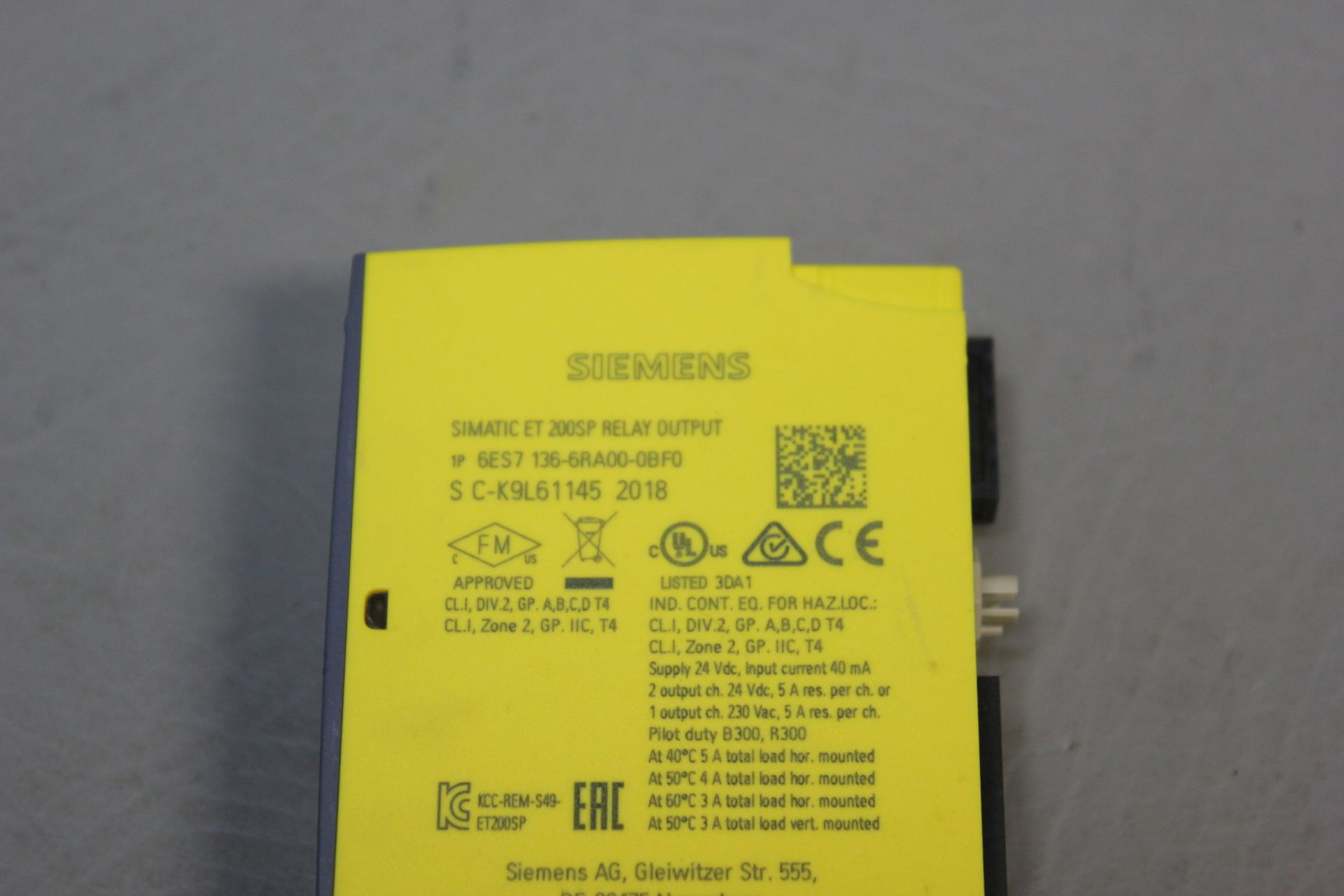 SIEMENS SIMATIC ET 200SP RELAY OUTPUT MODULE - Image 2 of 2