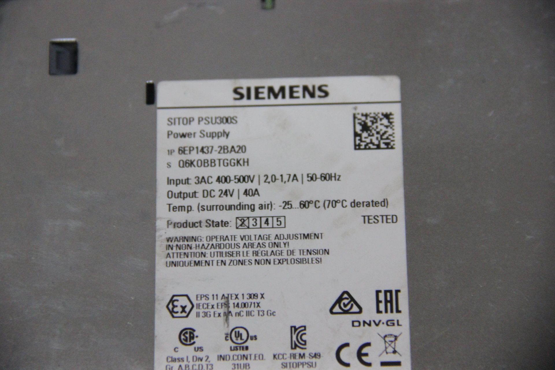 SIEMENS SITOP PSU300S AUTOMATION POWER SUPPLY - Image 3 of 3