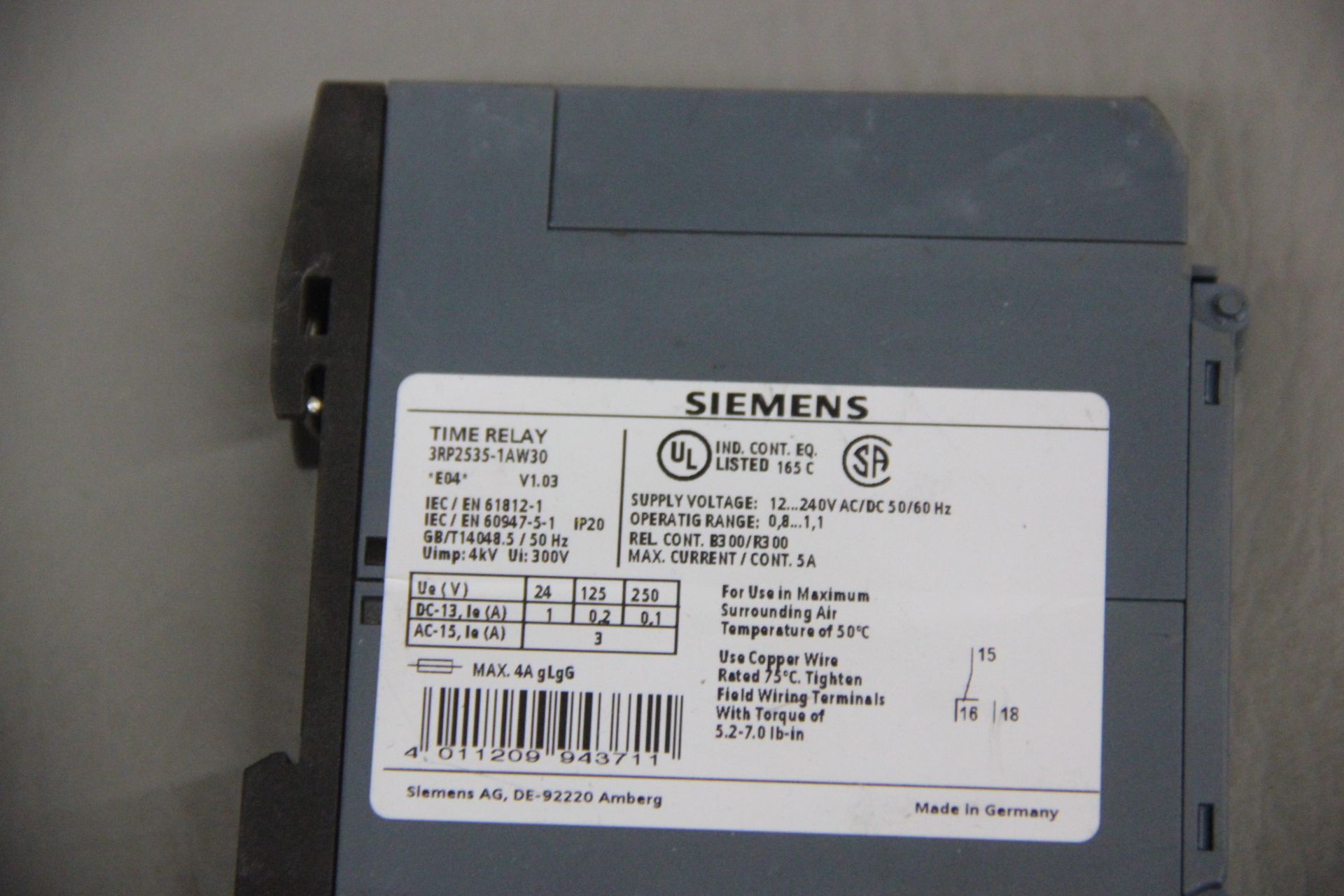 SIEMENS TIME RELAY - Image 2 of 2