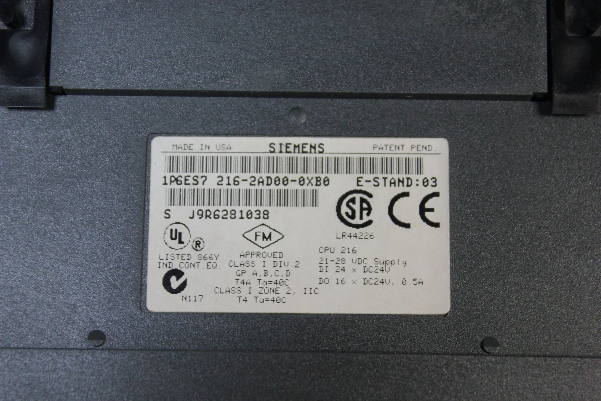 SIEMENS SIMATIC S7-200 PLC CPU MODULE - Image 2 of 5