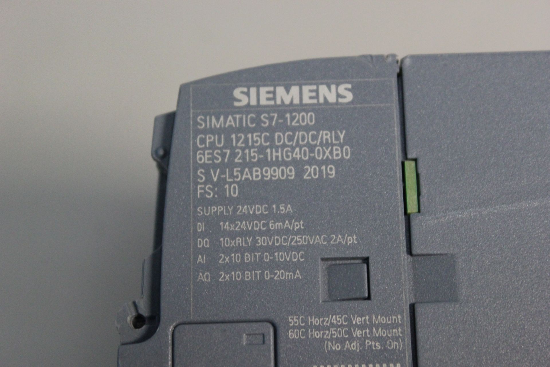 SIEMENS SIMATIC S7-1200 PLC CPU MODULE - Image 4 of 5