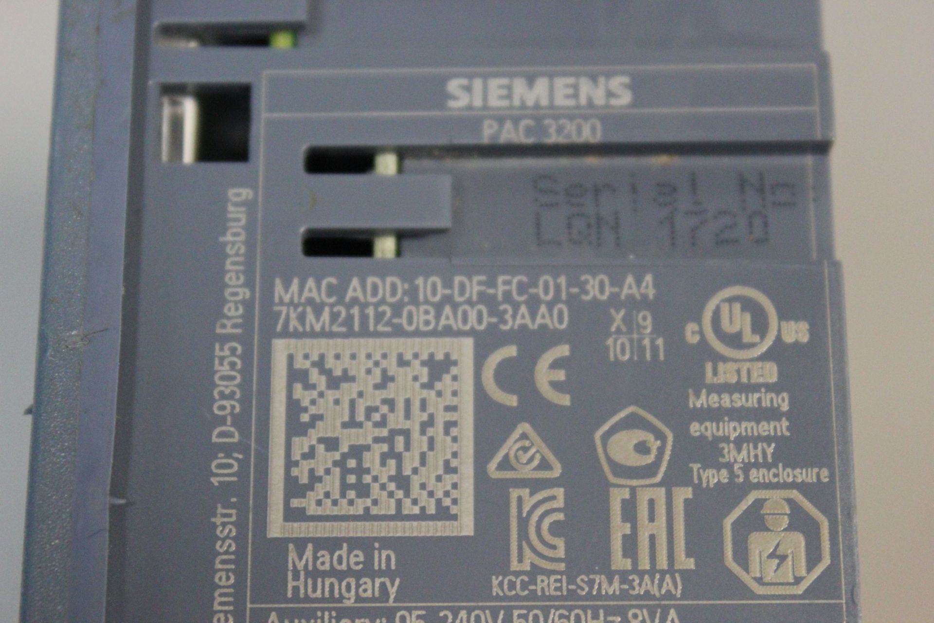 SIEMENS SENTRON PAC3200 POWER MONITOR - Image 5 of 6