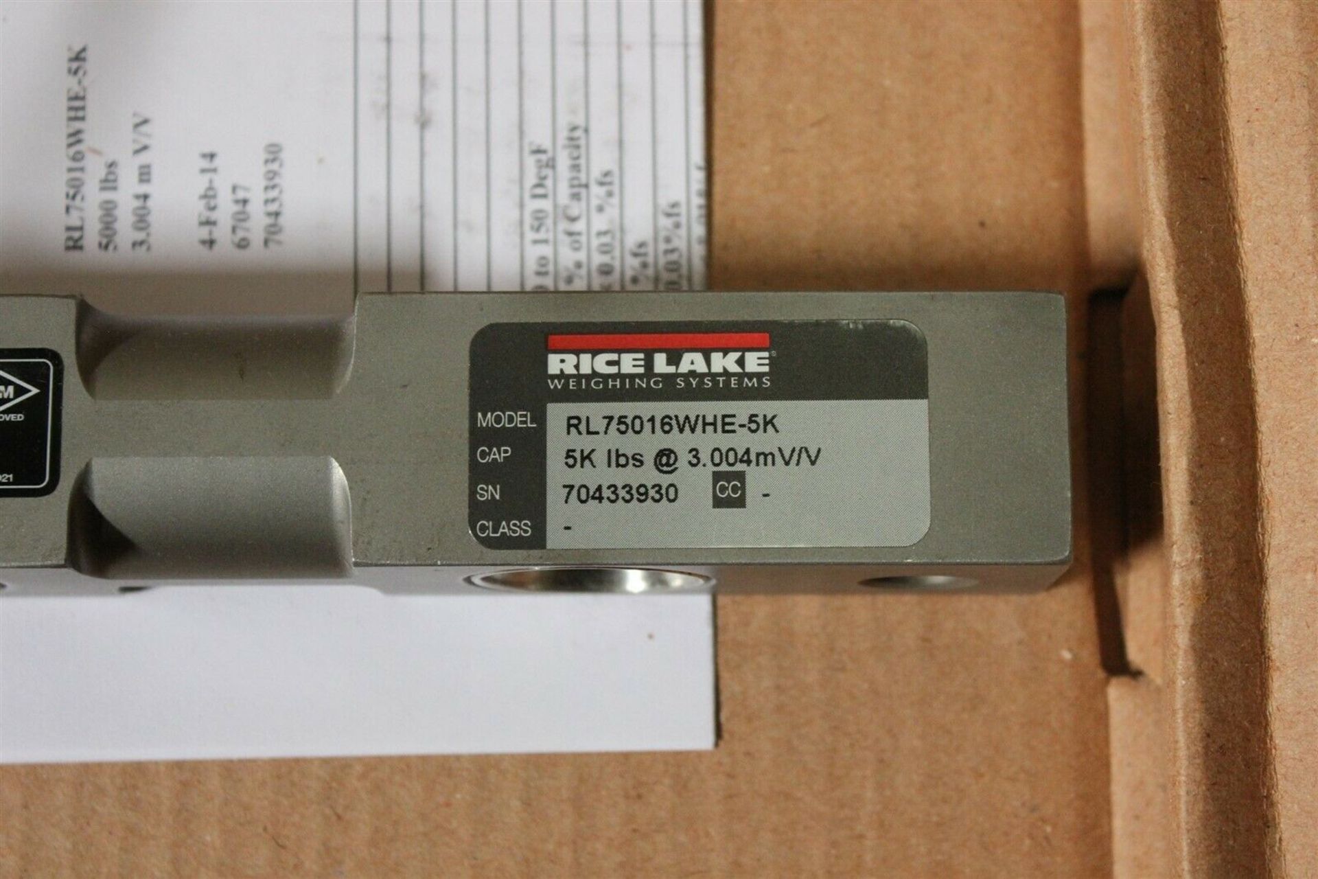 NEW RICE LAKE LOAD CELL TRANSDUCER - Image 5 of 5