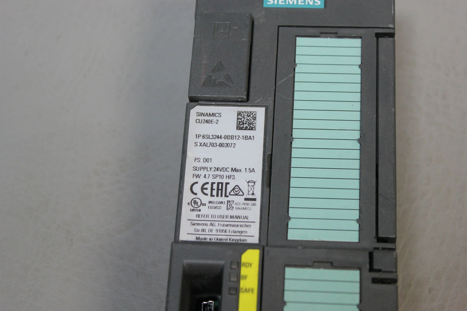 SIEMENS SINAMICS G120 CONTROL UNIT PLC - Image 2 of 3