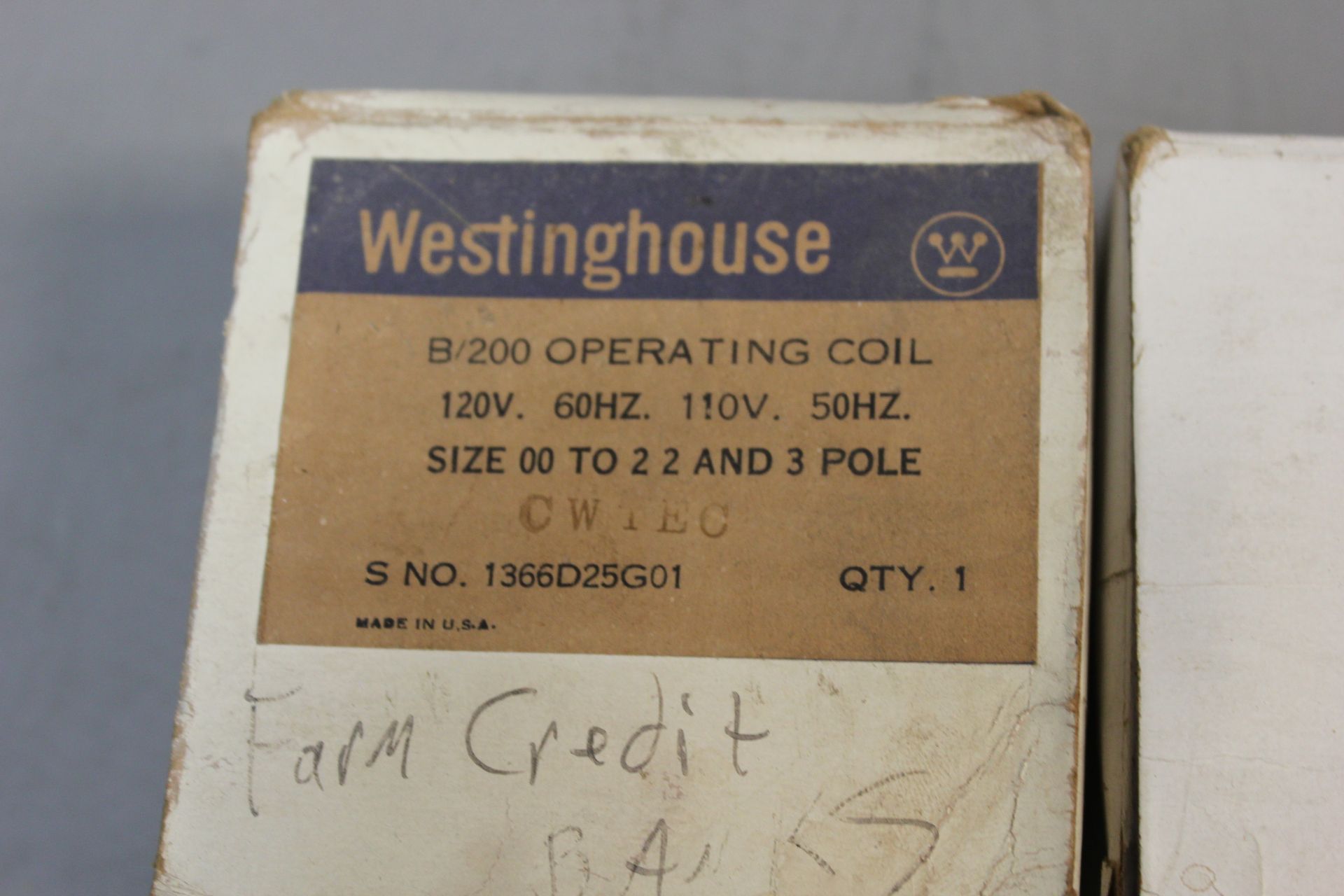 2 NEW WESTINGHOUSE B/200 OPERATING COILS - Image 2 of 4