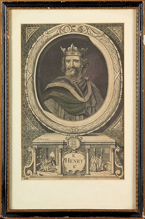 A set of ten framed engravings depicting Kings, early 20th century - Image 3 of 10