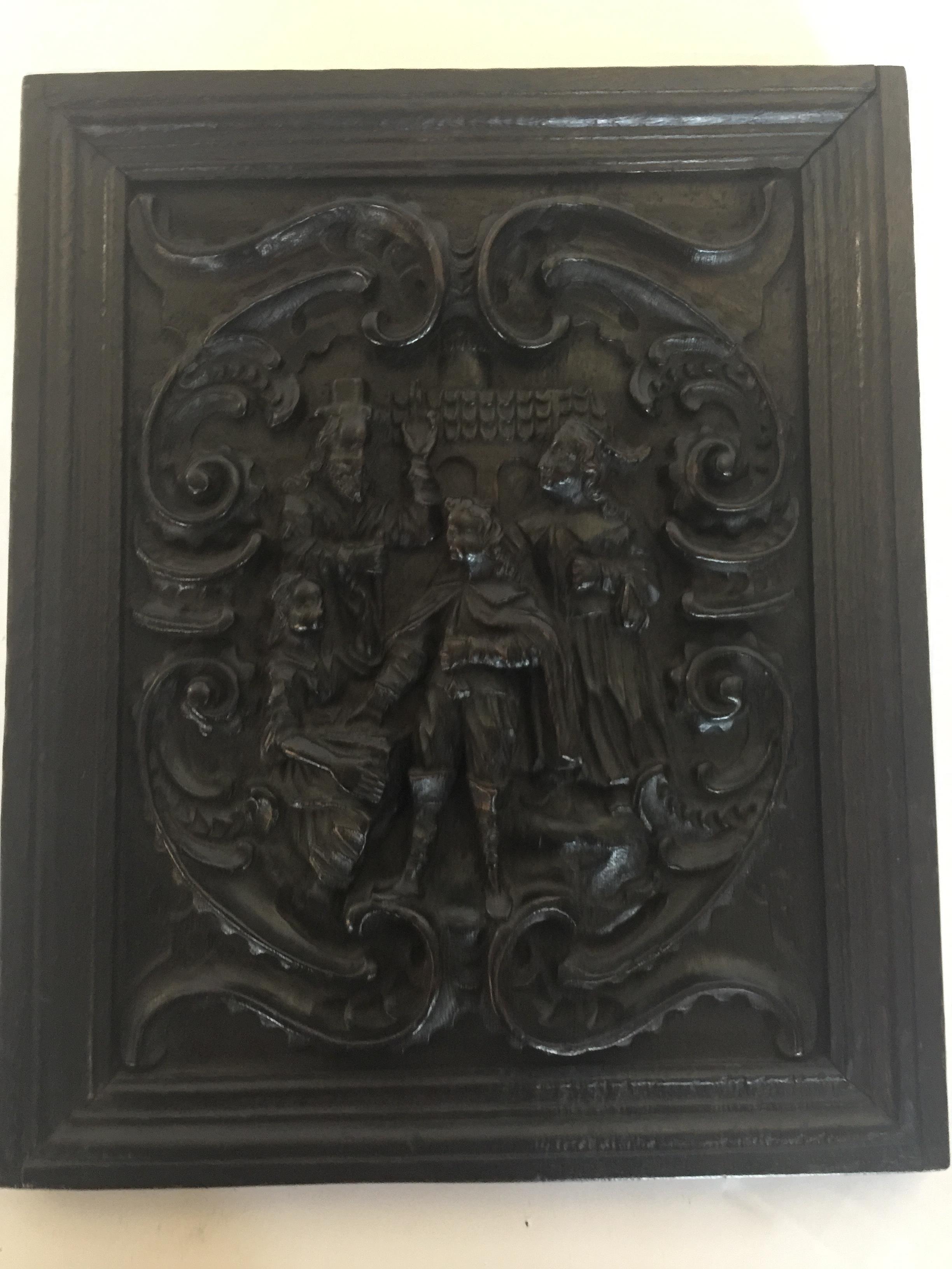 A pair of Dutch carved oak panels, 17th century - Image 4 of 5
