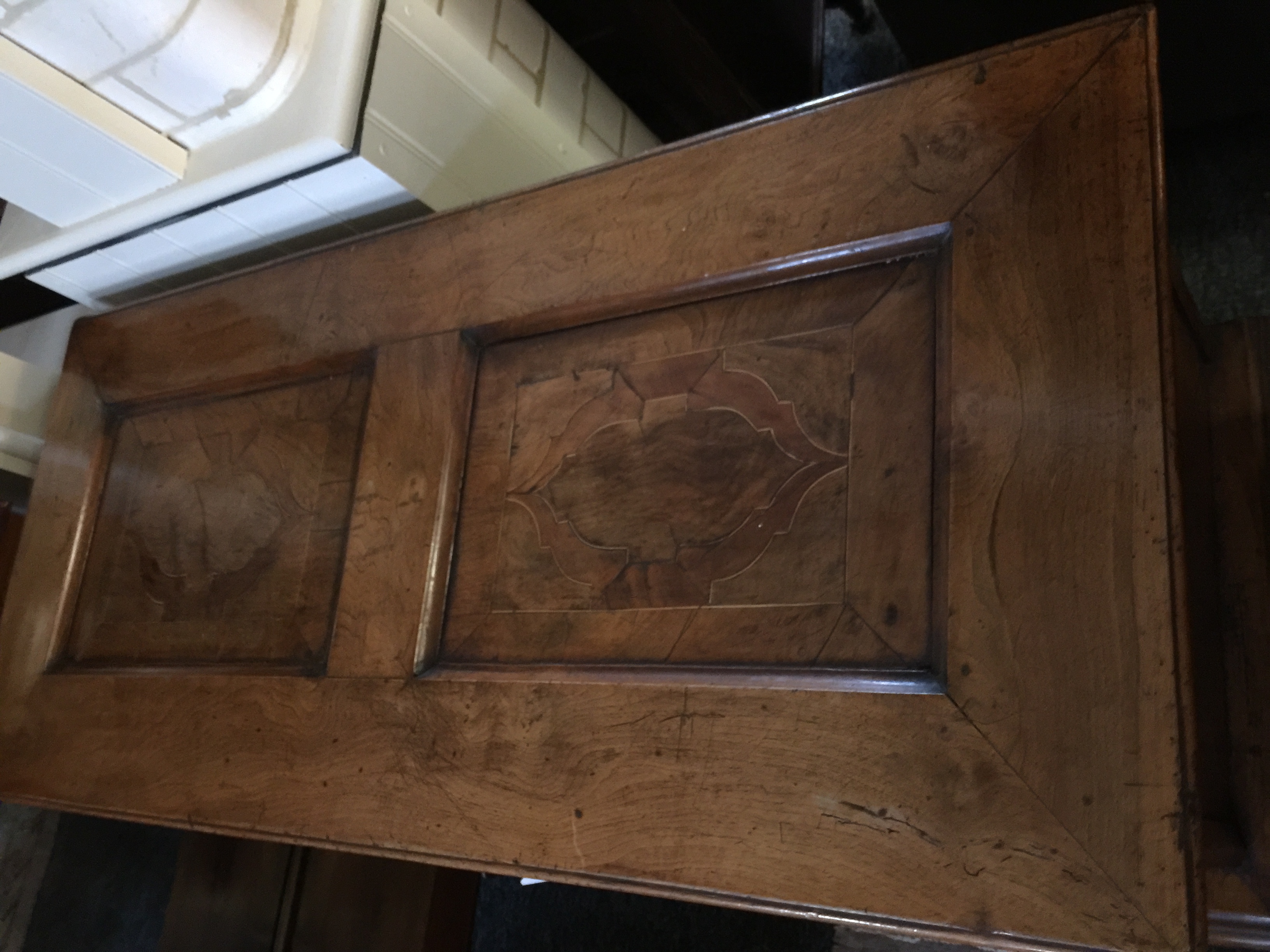 A South German walnut chest, mid 18th century - Image 3 of 14