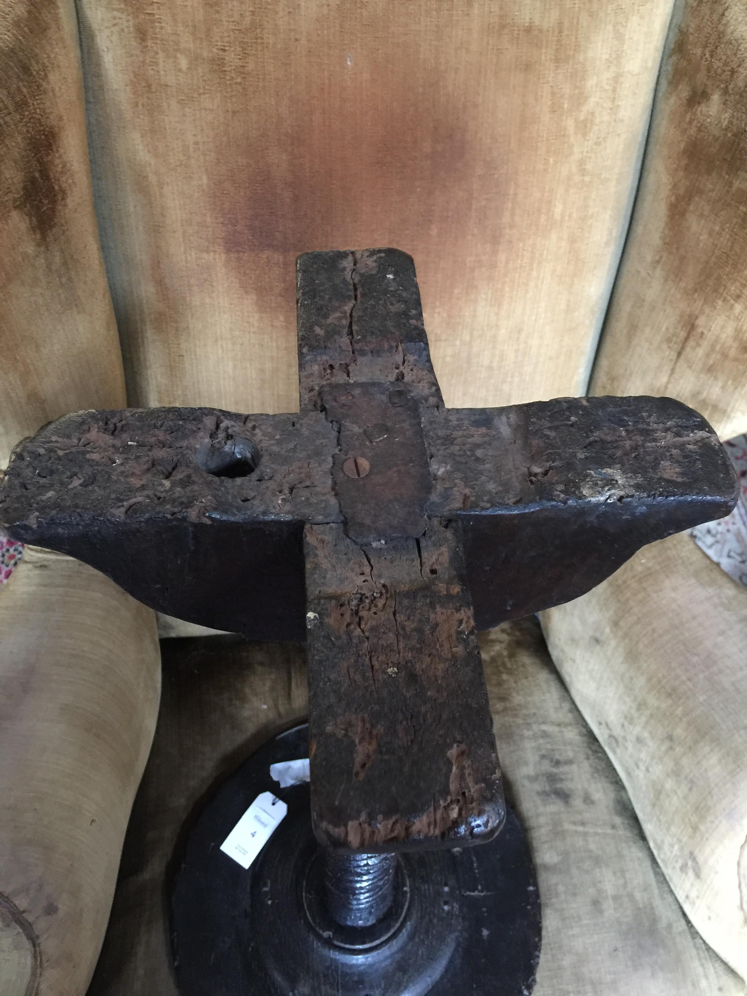 A Charles II oak candlestand