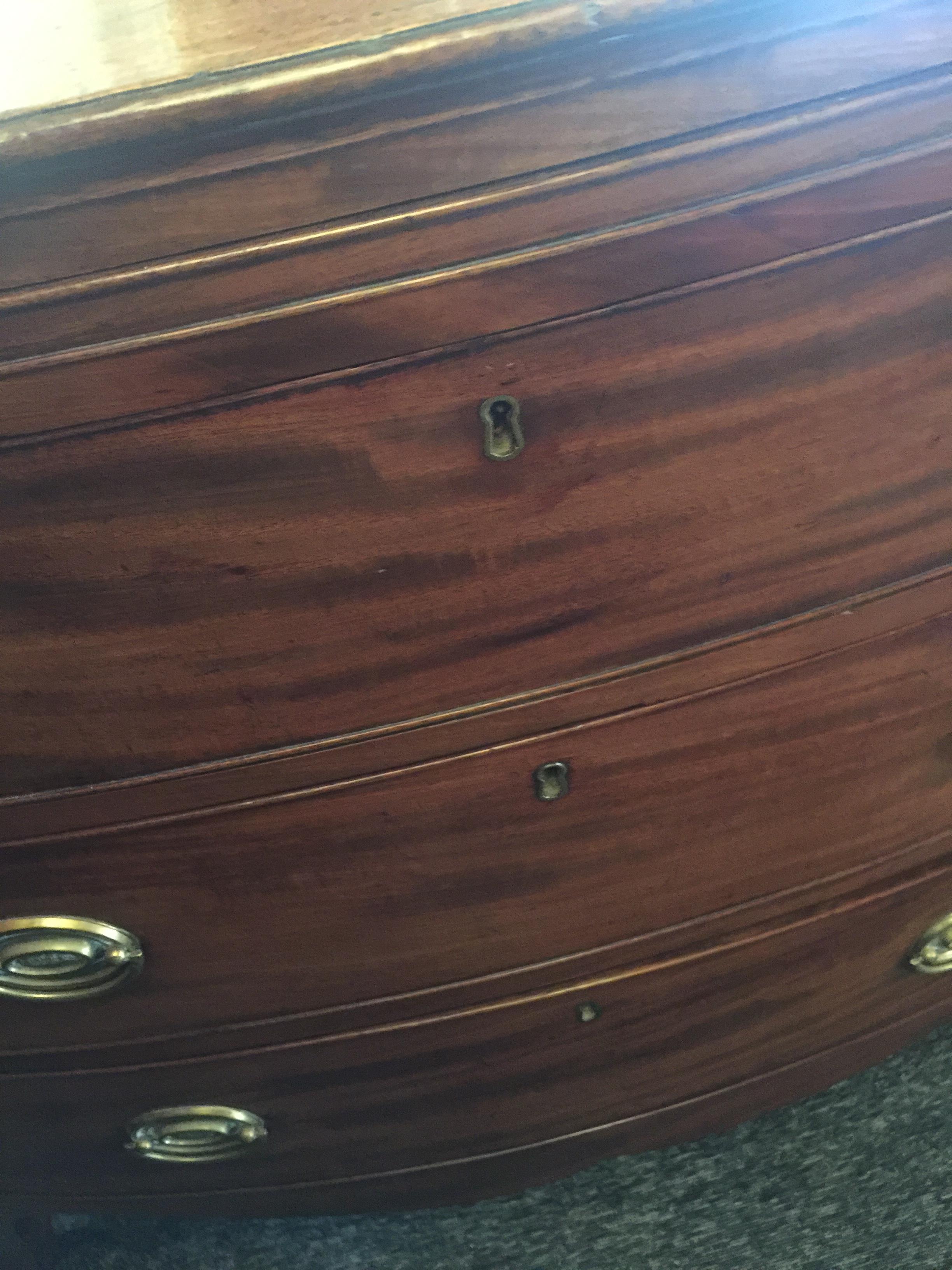 A Regency mahogany bowfront chest - Image 13 of 16