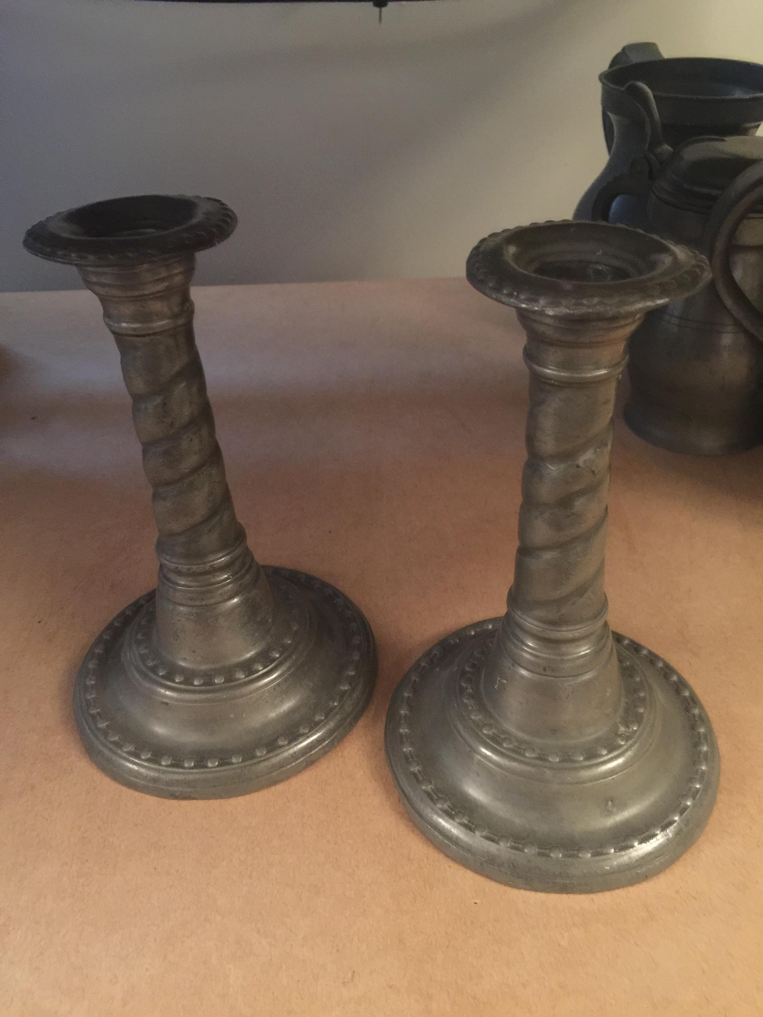 A group of 19th century pewter items - Image 9 of 44