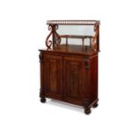 A George IV carved mahogany chiffonier side cabinet by Gillows of Lancaster