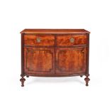 A Regency mahogany bowfront side cabinet