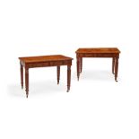 A pair of Regency mahogany centre tables attributed to Gillows