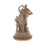 A 19th century French terracotta group of The Triumph of Bacchus after Clodion