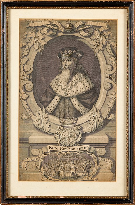 A set of ten framed engravings depicting Kings, early 20th century - Image 8 of 10