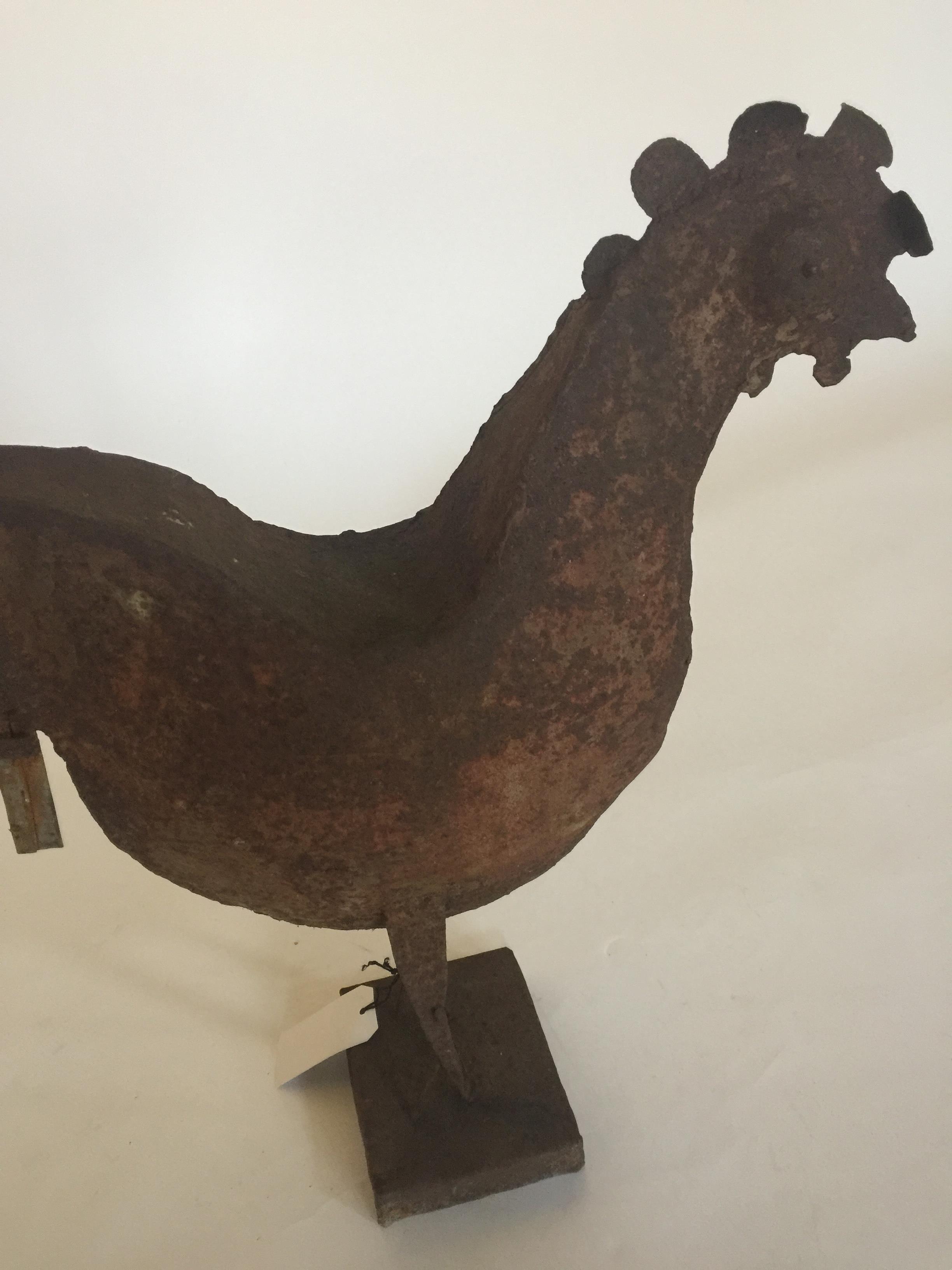 A weathered tin sculpture of a cockerel, mid 20th century - Image 6 of 7