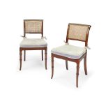 A pair of Regency mahogany side chairs