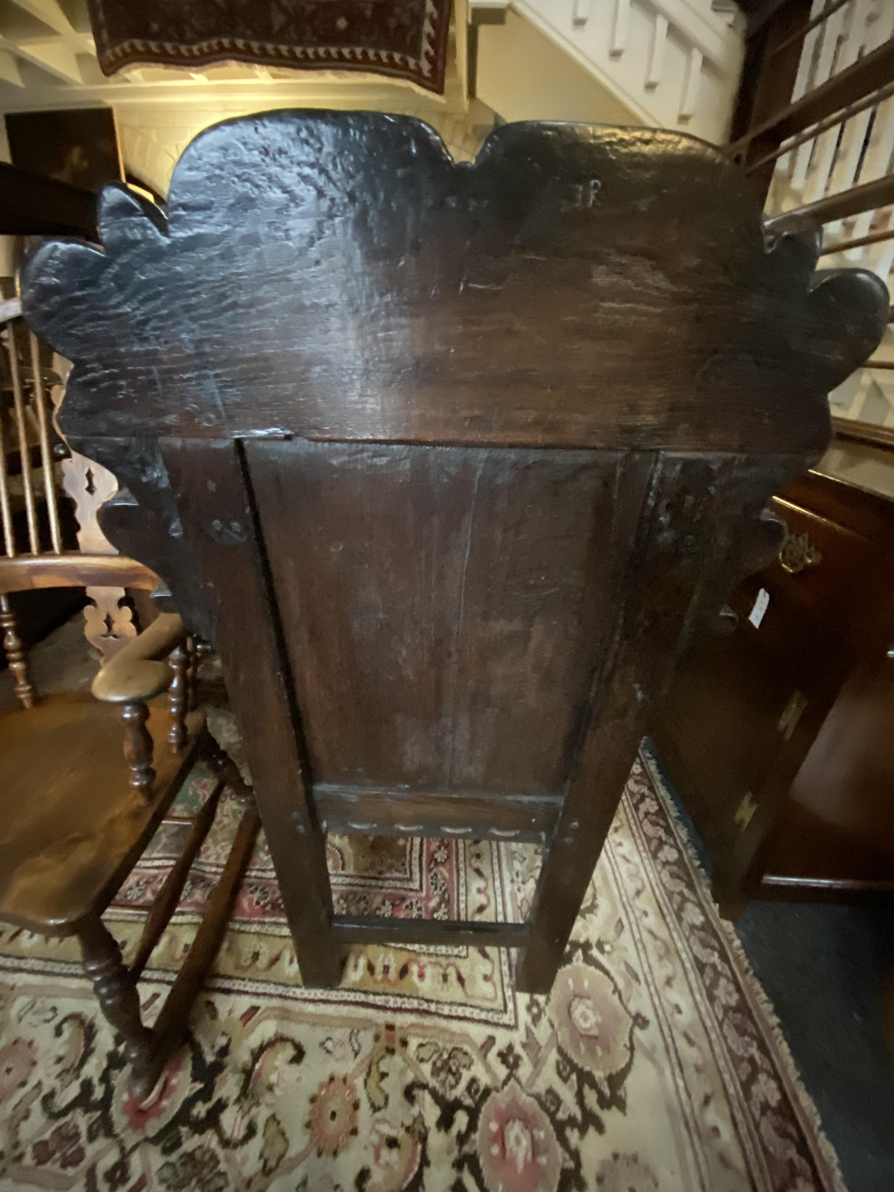 A Charles II carved oak and parquetry open armchair, Leeds, Yorkshire - Image 11 of 14