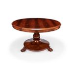 A William IV rosewood carved centre table