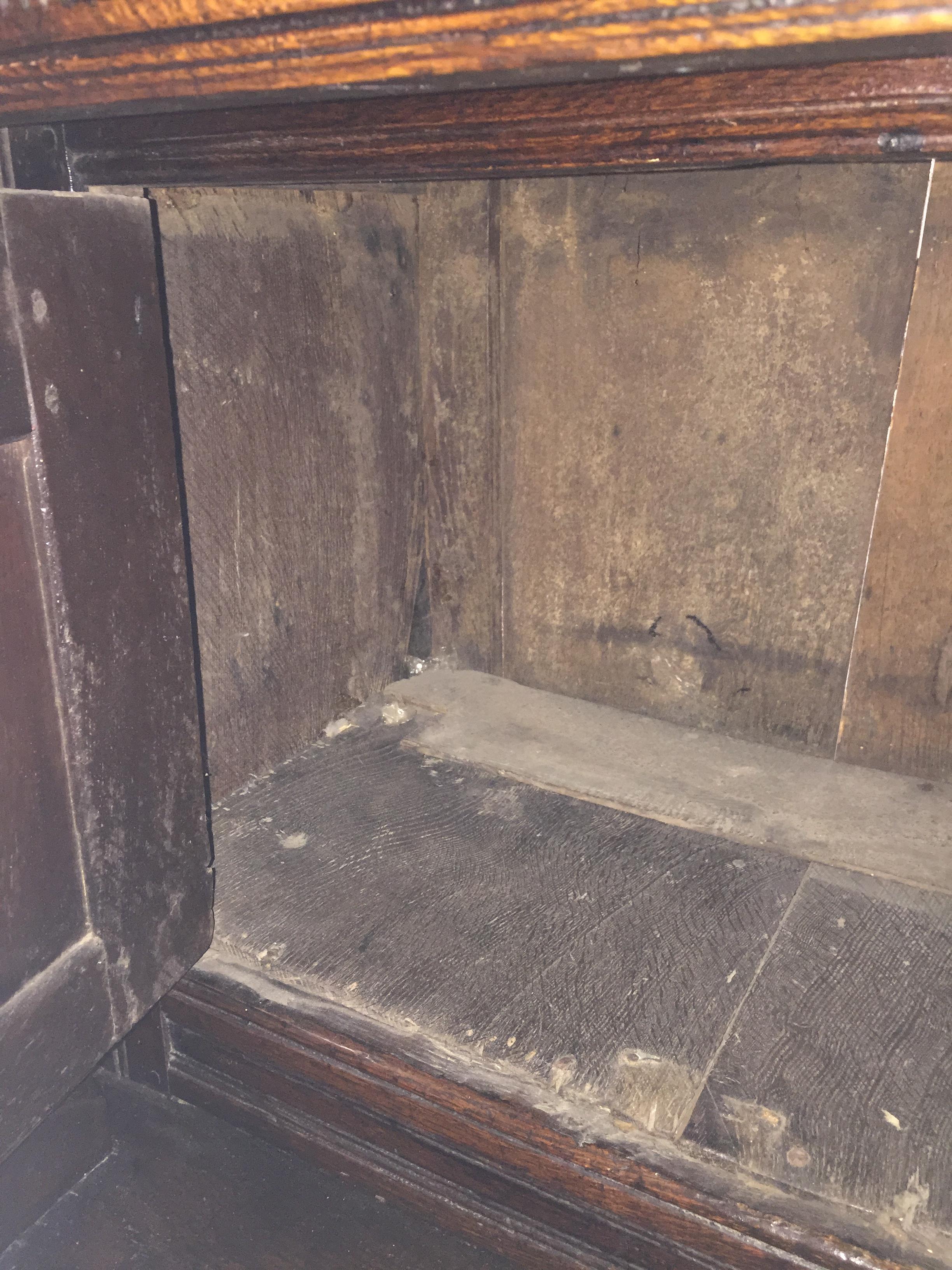 A Charles I carved oak press cupboard - Image 4 of 12