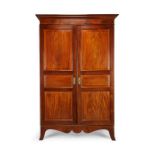 A George III Channel Islands mahogany wardrobe by Thomas Bishop