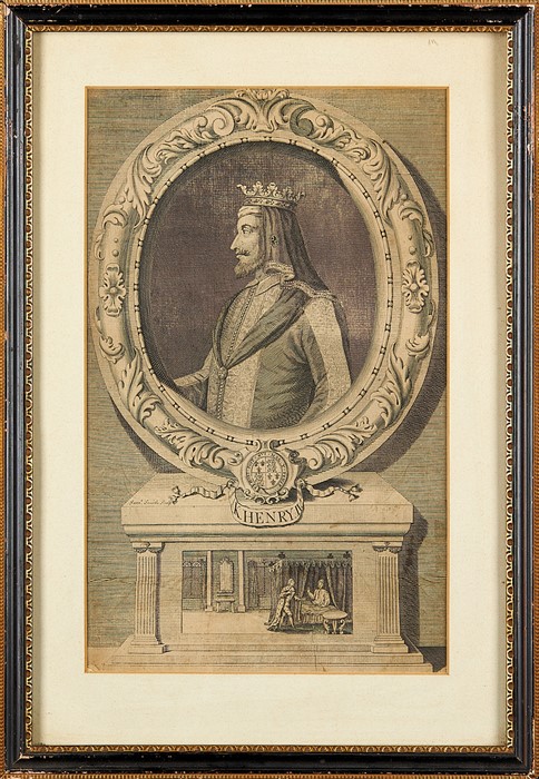 A set of ten framed engravings depicting Kings, early 20th century - Image 2 of 10