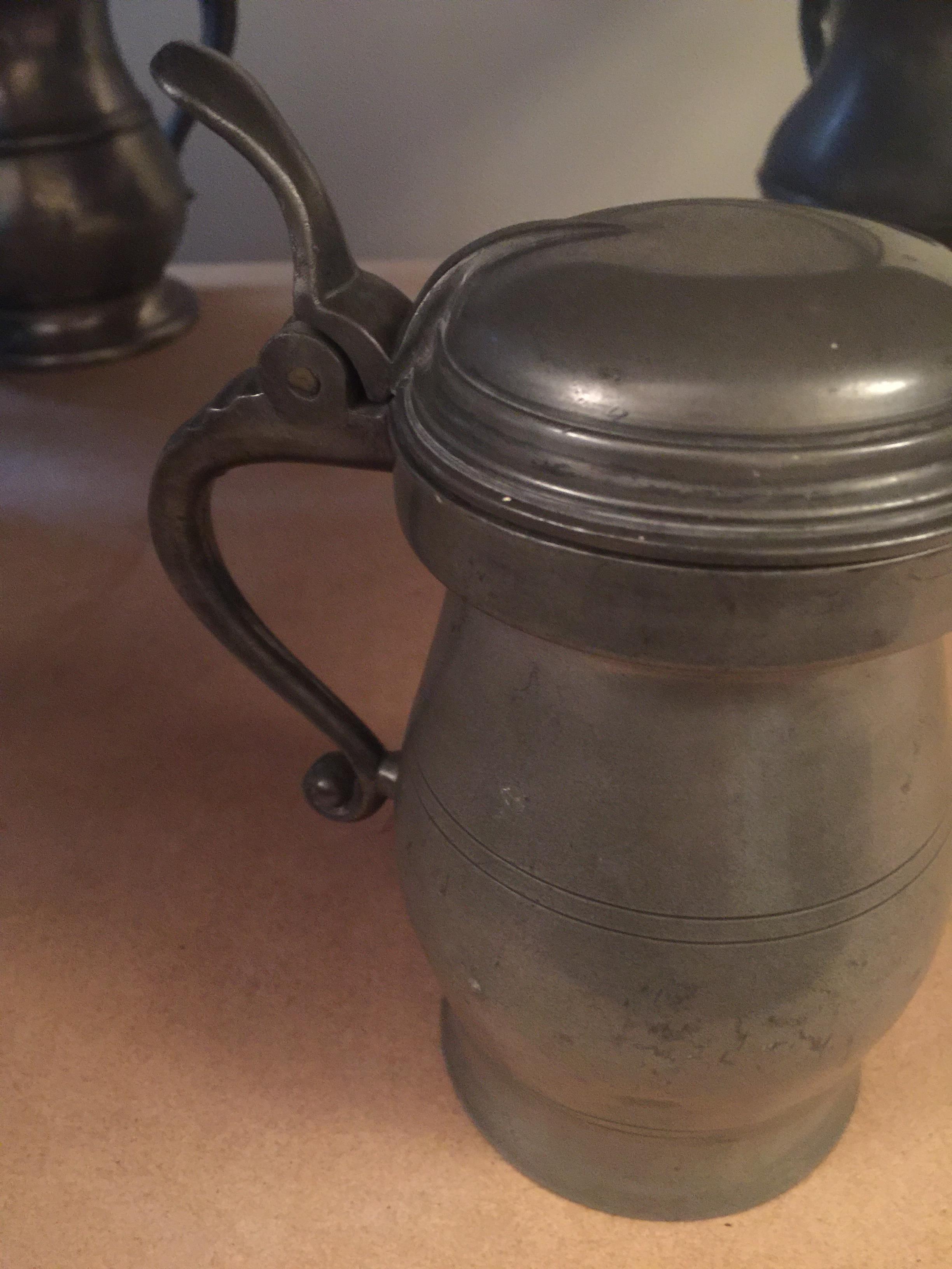 A group of 19th century pewter items - Image 19 of 44