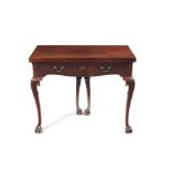 A George III Irish carved mahogany gate-leg tea table