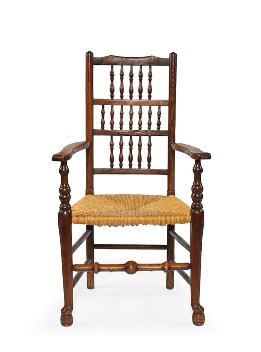 A matched set of sixteen 19th century elm and ash spindle back dining chairs - Image 2 of 3