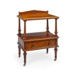 A Victorian rosewood two-tier what-not