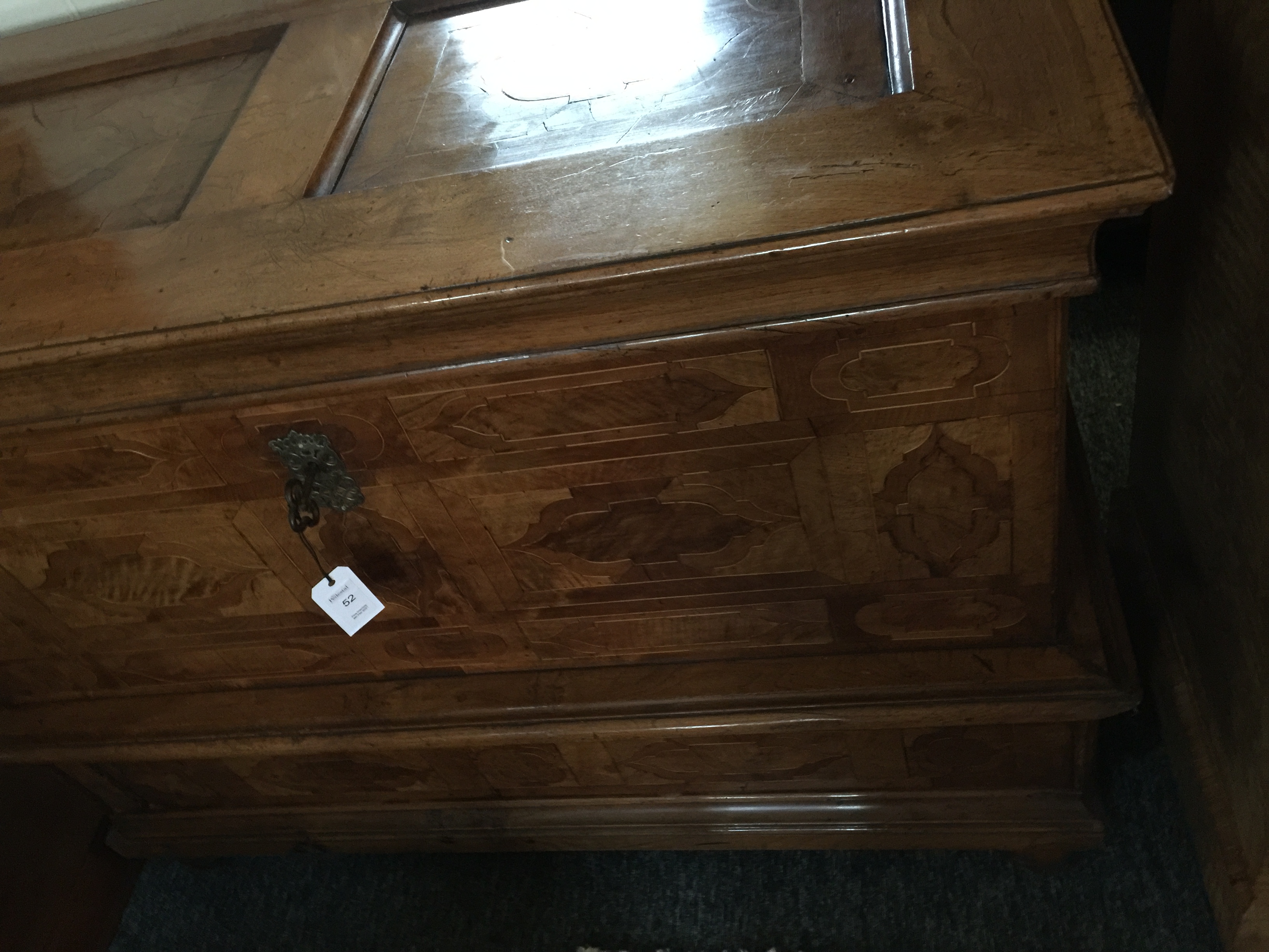 A South German walnut chest, mid 18th century - Image 6 of 14