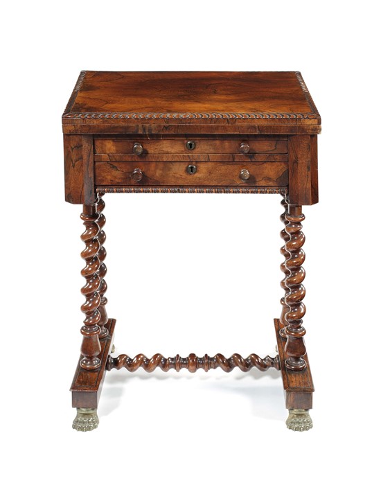 A Regency rosewood games table