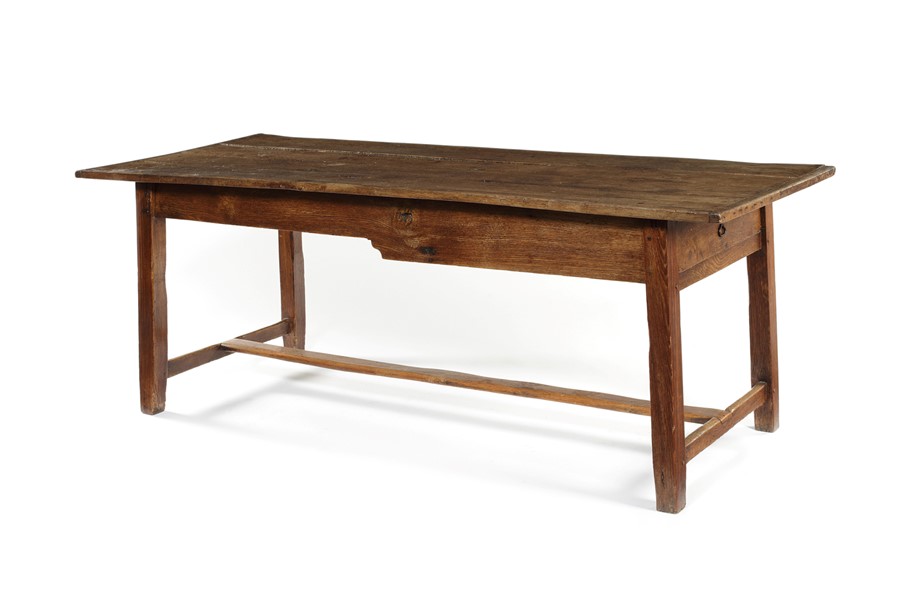 A George III oak and pine farmhouse table - Image 9 of 9