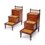 A pair of George IV mahogany bedside steps, attributed to Gillows, circa 1825