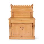 A Victorian Gothic pine chiffonier