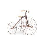 A vintage iron child's tricycle