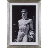 A set of four albumen prints of classical Greek male statuary within silvered frames