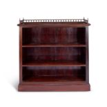 A Victorian mahogany open bookcase